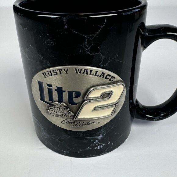 Rusty Wallace Miller Lite Marble Look Coffee‎ Mug Cup - Picture 6 of 9